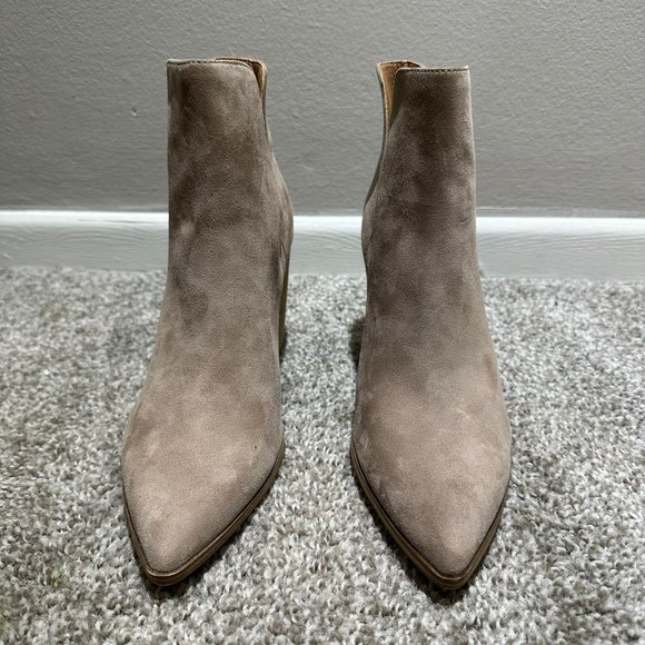 Steve Madden Women's Taupe Suede Pointed Toe Ankle Boots Size 10 - Picture 5 of 9
